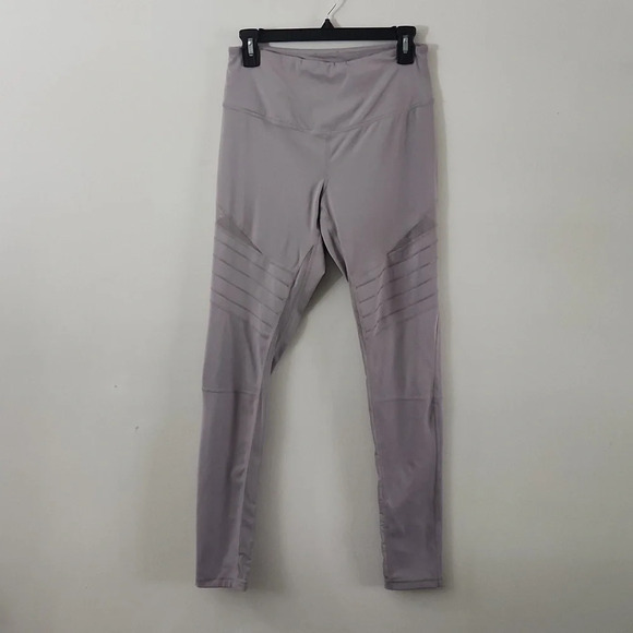 Zella Pants - Zella Hig Waist Gray Moto Textured Leggings Medium